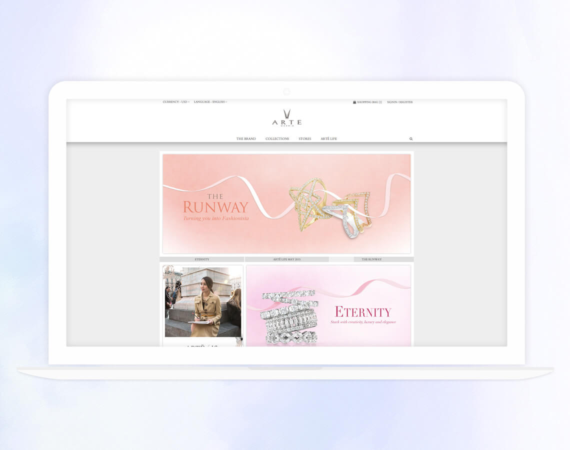 ARTĒ Madrid Website in desktop