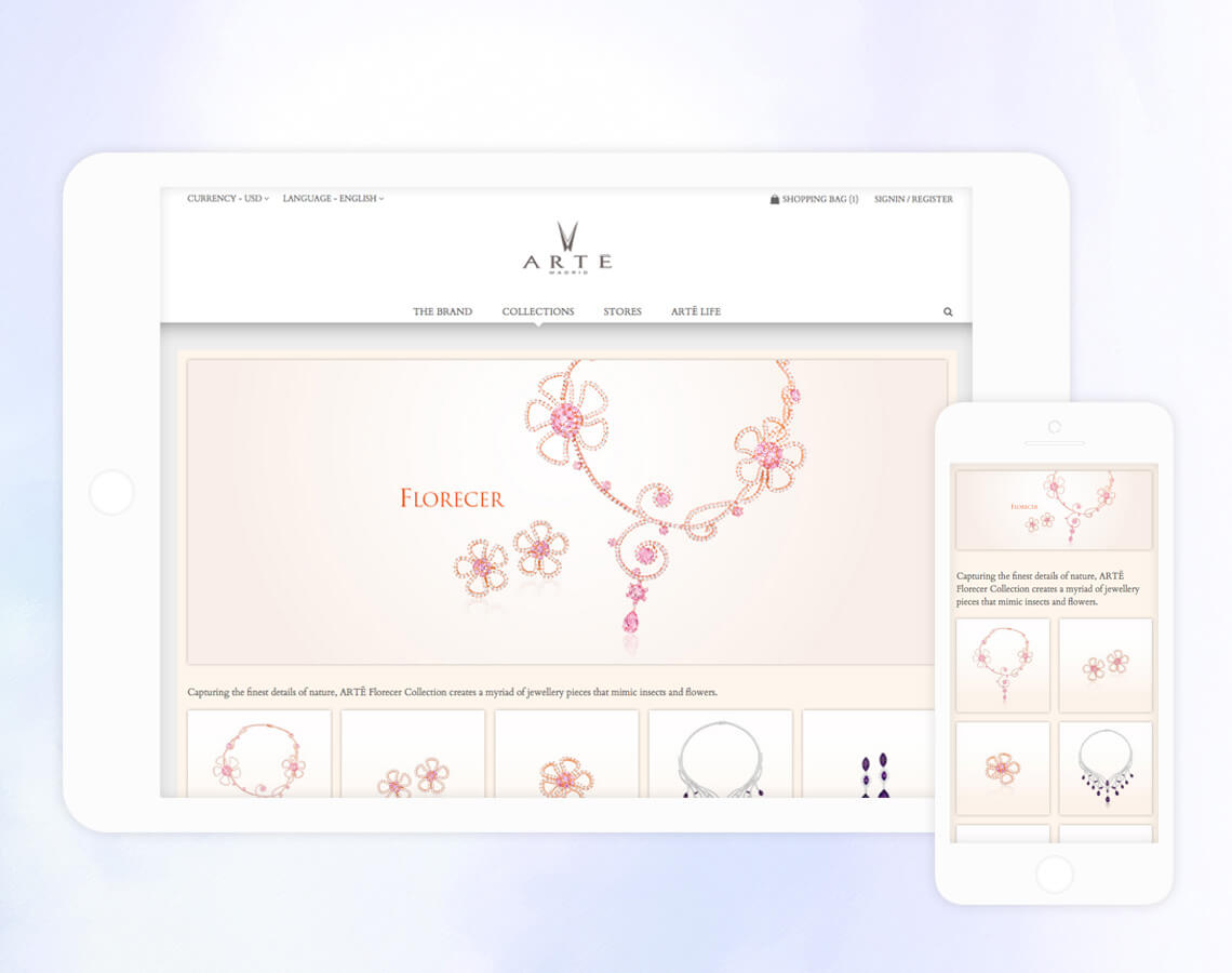 ARTĒ Madrid Website product page